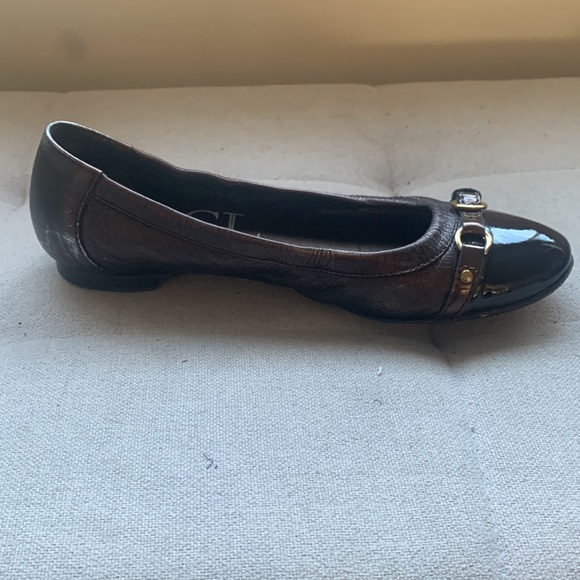AGL Metallic Monika Patent Cap Toe Ballet Flats Size 40 US 8 - Picture 10 of 16